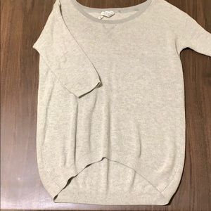Cropped sleeve sweater